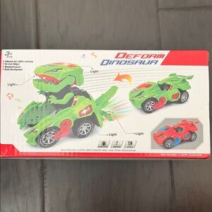 Dinosaur Transforming Toy Car - Green and Red
